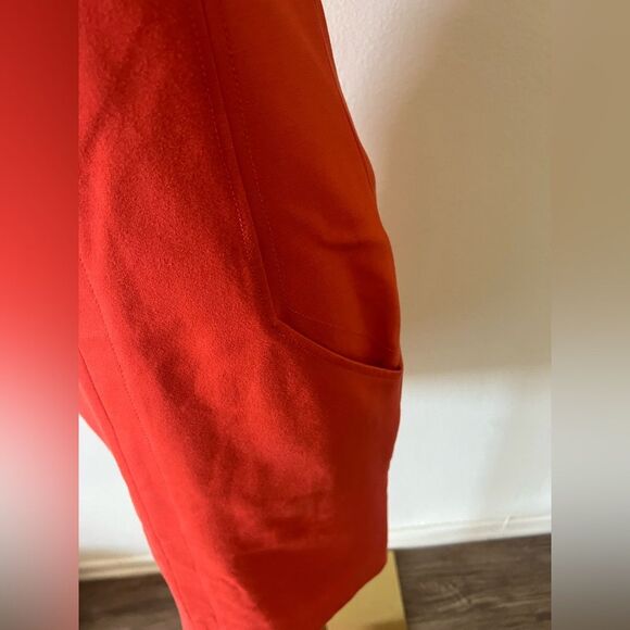 Banana Republice red Orange sleeveless dress V neck size 2 - Picture 7 of 8